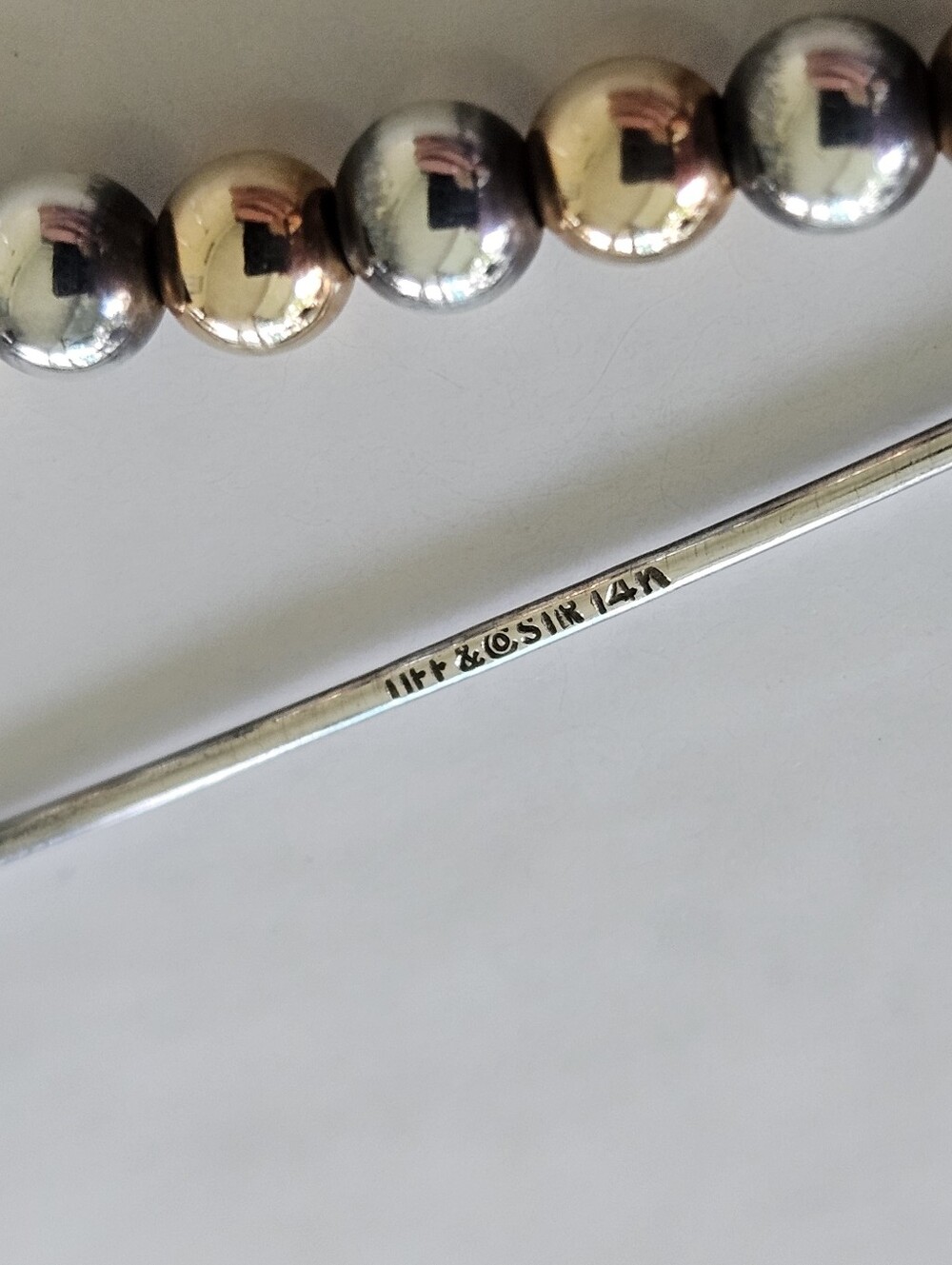 14 Kt TIFFANY & CO Brooch, 14kt Gold & Silver Tiffany Pin, Vintage TIFFANY - Picture 5 of 5
